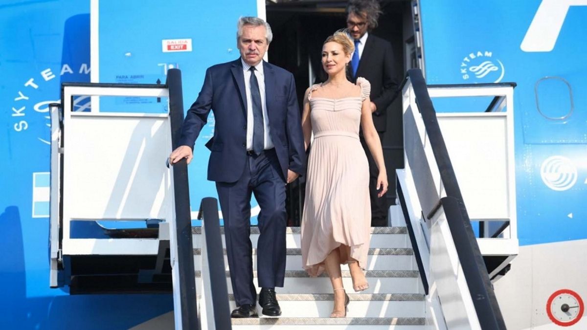 Alberto Fernández arribó a Nueva York junto a Fabiola Yáñez (Foto: Presidencia).