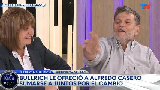 Patricia Bullrich tentó al aire a Alfredo Casero para sumarse a Juntos por el cambio