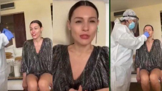 Pampita mostró en su programa cómo le hicieron el hisopado del coronavirus