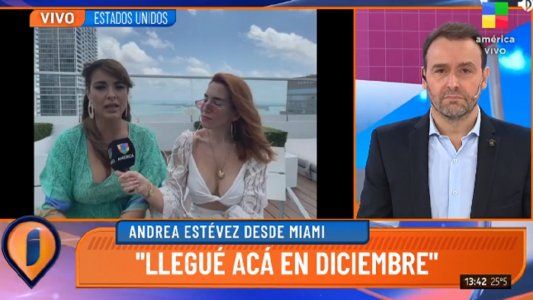 Andrea Estévez se vacunó contra el coronavirus en EE.UU