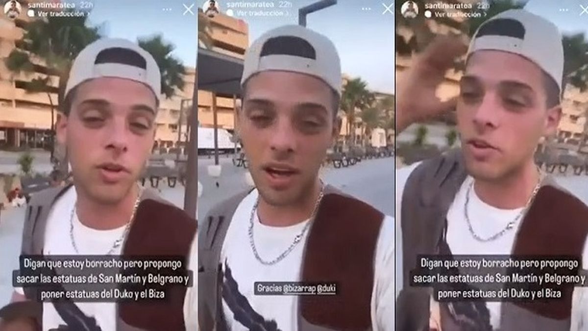 La ins&oacute;lita propuesta de Santi Maratea, cambiar las estatuas de San Mart&iacute;n y Belgrano por unas nuevas de El Duki y Bizarrap.&nbsp;