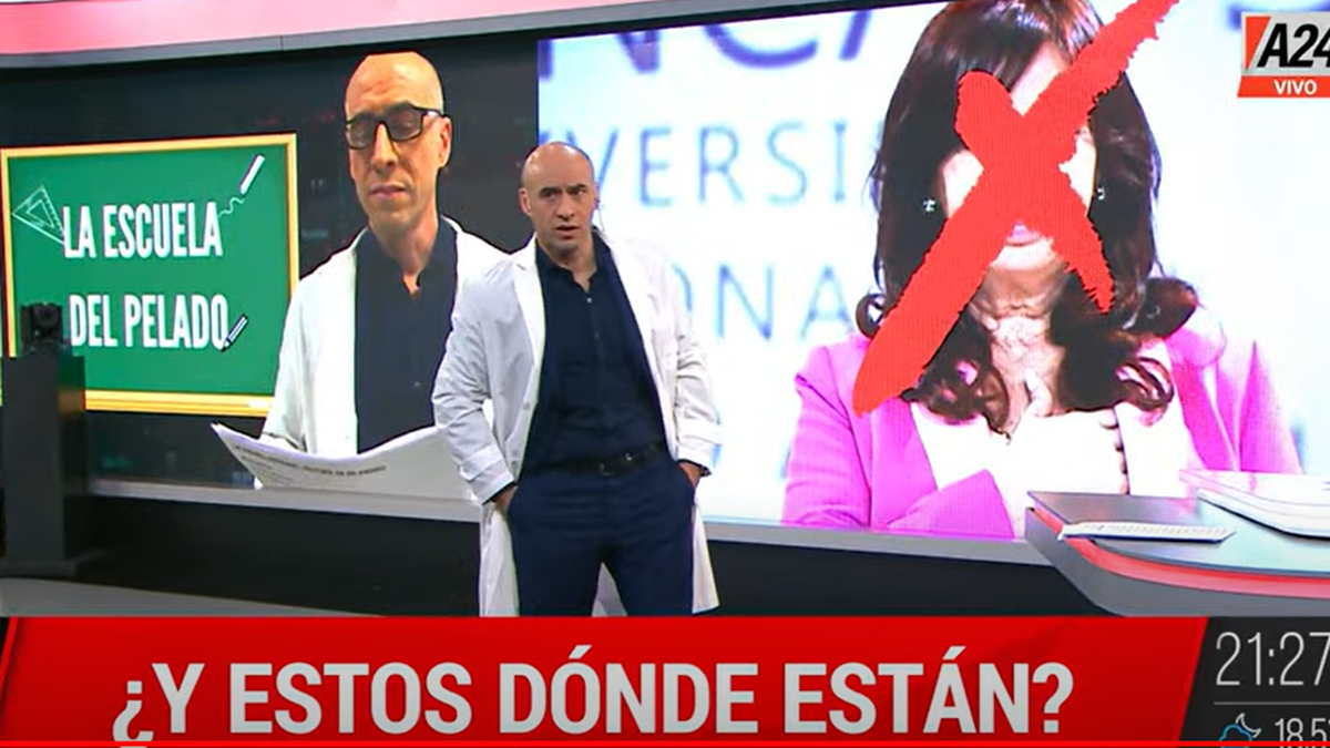 Esteban Trebucq resaltó la ausencia de los políticos en medio de la crisis. (Foto: captura A24)