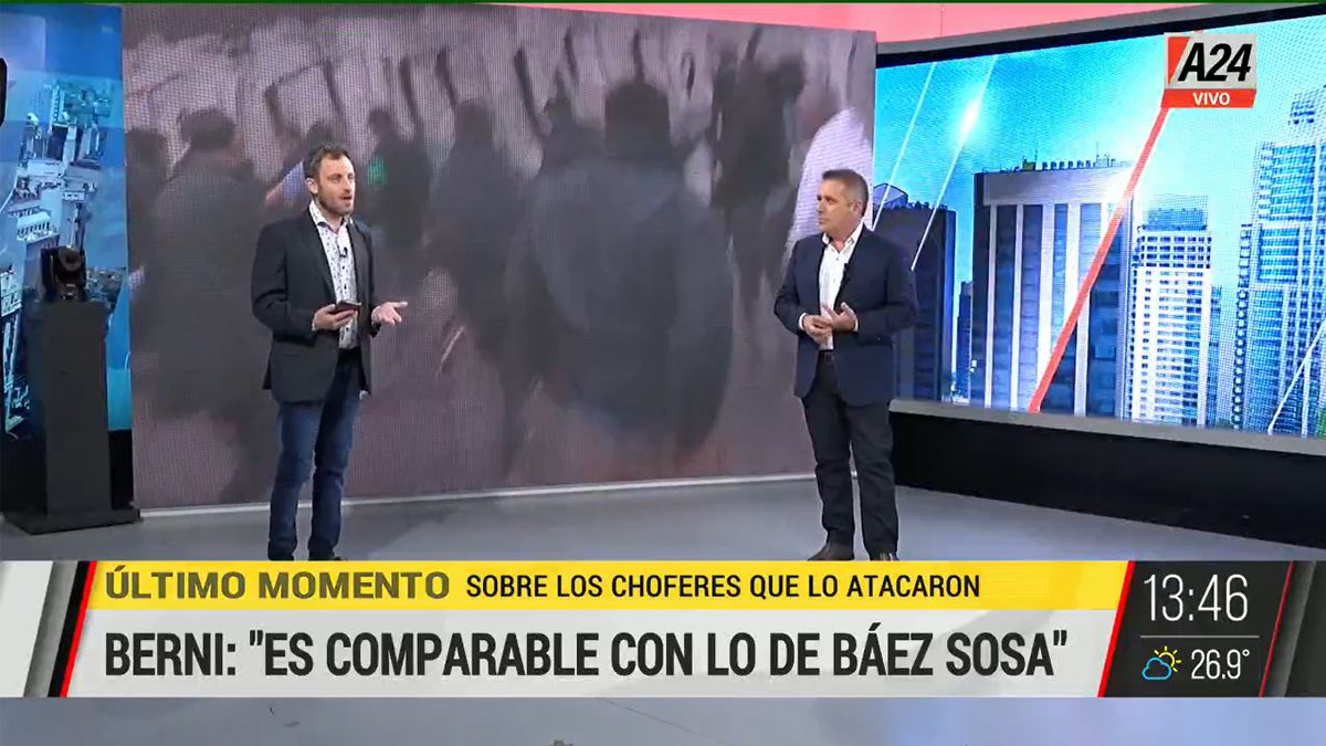 Sergio Berni y una desafortunada frase que involucra a Fernando Báez Sosa. (Foto: A24)