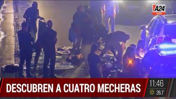 San Miguel: así cayeron cuatro mecheras con mercadería. (Captura de Tv) San Miguel: así cayeron cuatro mecheras con mercadería. (Captura de Tv)