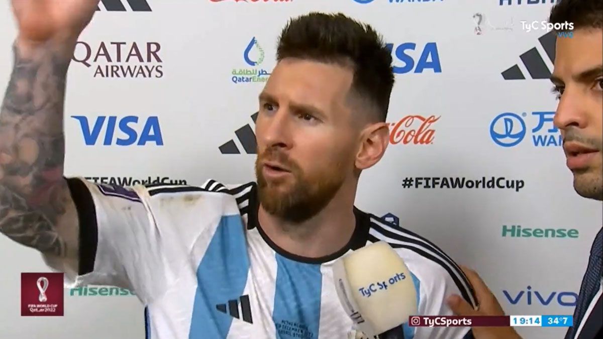 Lionel Messi y el momento del origen de la frase que después pasó a la inmortalidad. (Foto: Captura video) 