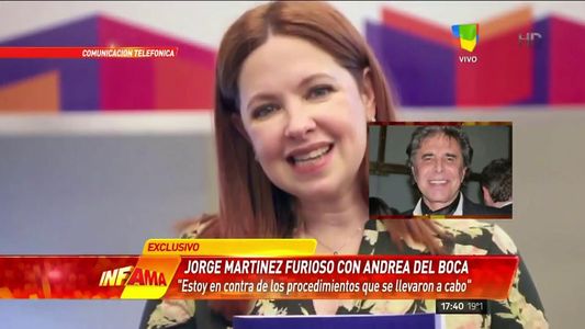 Jorge Martínez apuntó otra vez contra Andrea del Boca tras ser denunciada