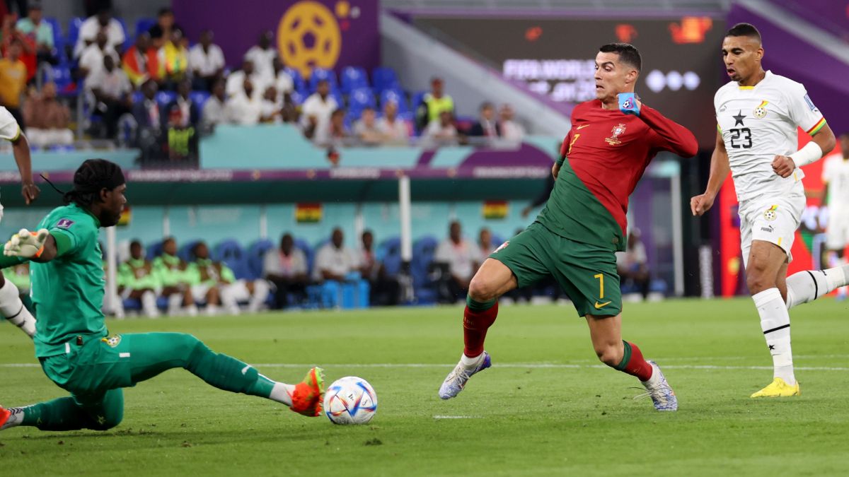 CR7 tuvo una chance clara en el 1T.