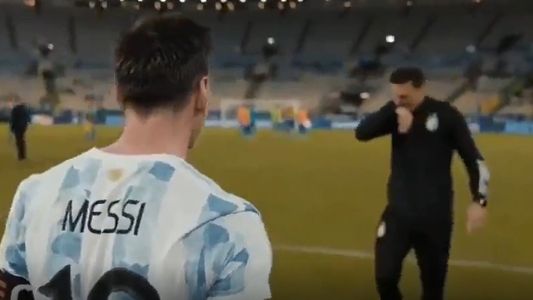 A un año de la Copa América en el Maracaná, se filtró un video inédito de Lionel Messi y Lionel Scaloni: ¡Bien, la con... de tu hermana!