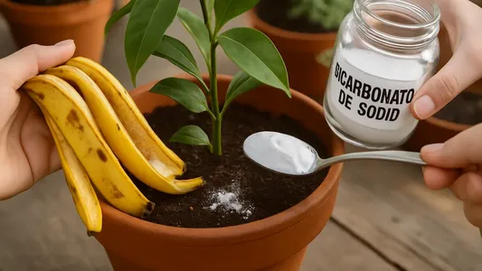 El truco con cáscaras de banana y bicarbonato que gana lugar entre quienes cuidan plantas