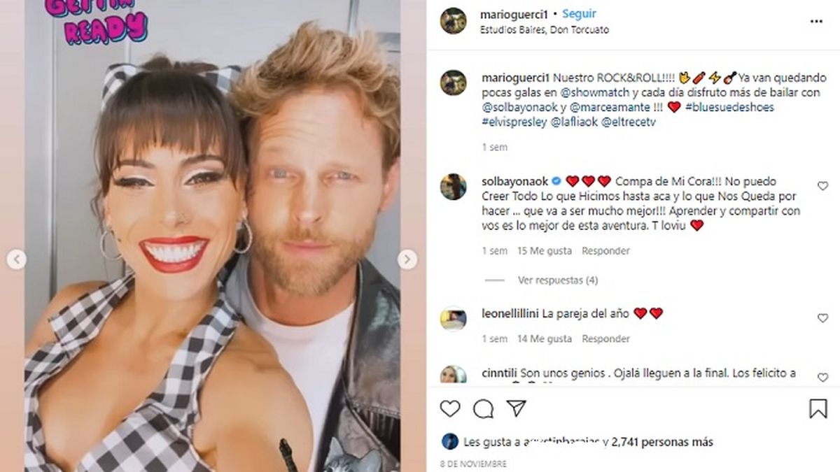 Mario Guerci y Soledad Bayona, compañeros de baile en ShowMatch.