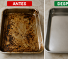 Ni vinagre ni bicarbonato: el truco con limón y detergente para eliminar la grasa de bandejas y fuentes
