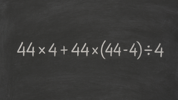 Desafío matemático para resolver en menos de 15 segundos: 44 × 4 + 44 × (44 - 4) ÷ 4