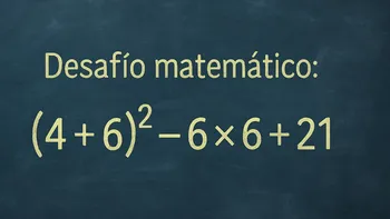 Imagen de pizarra para Desafío Matemático: esta cuenta para resolver sin mirar la respuesta