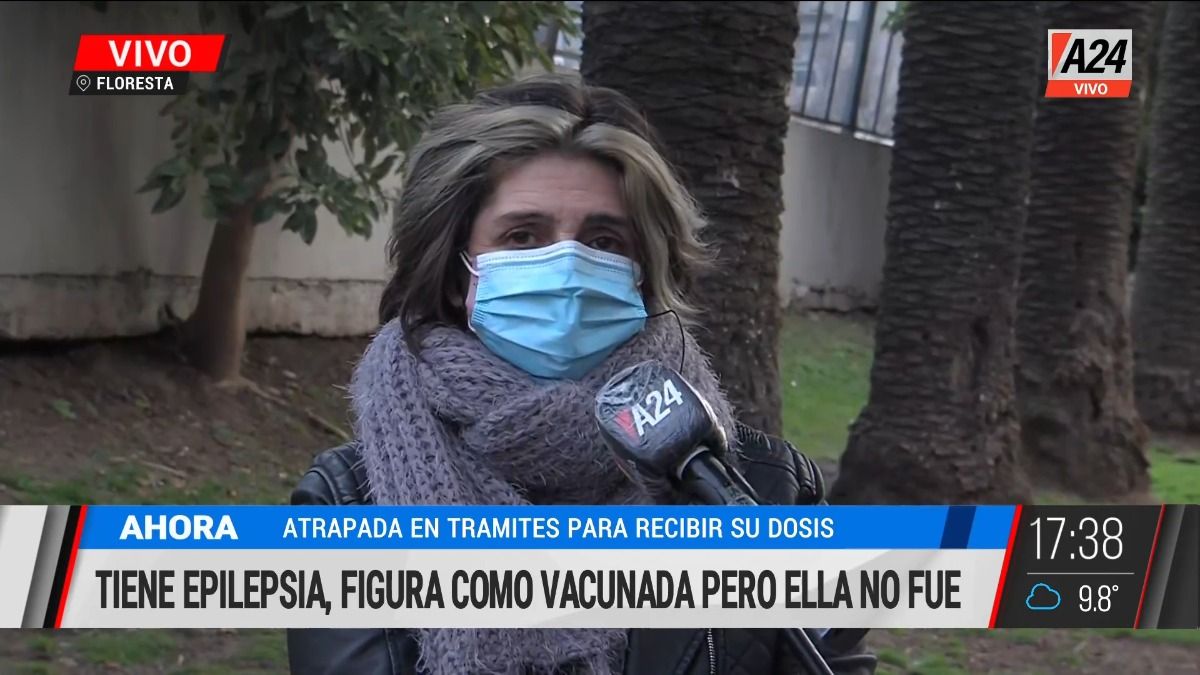 Valeria Prieto es paciente de riesgo y figura como vacunada en el sistema