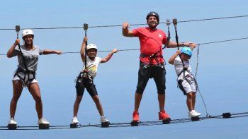 La familia de Fernanda Vives, a 2500 metros de altura