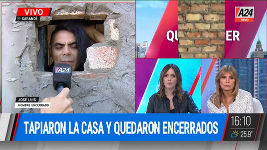 Exclusivo A24 | Insólito: les tapiaron la casa y los dejaron encerrados por un conflicto con supuestos terrenos fiscales