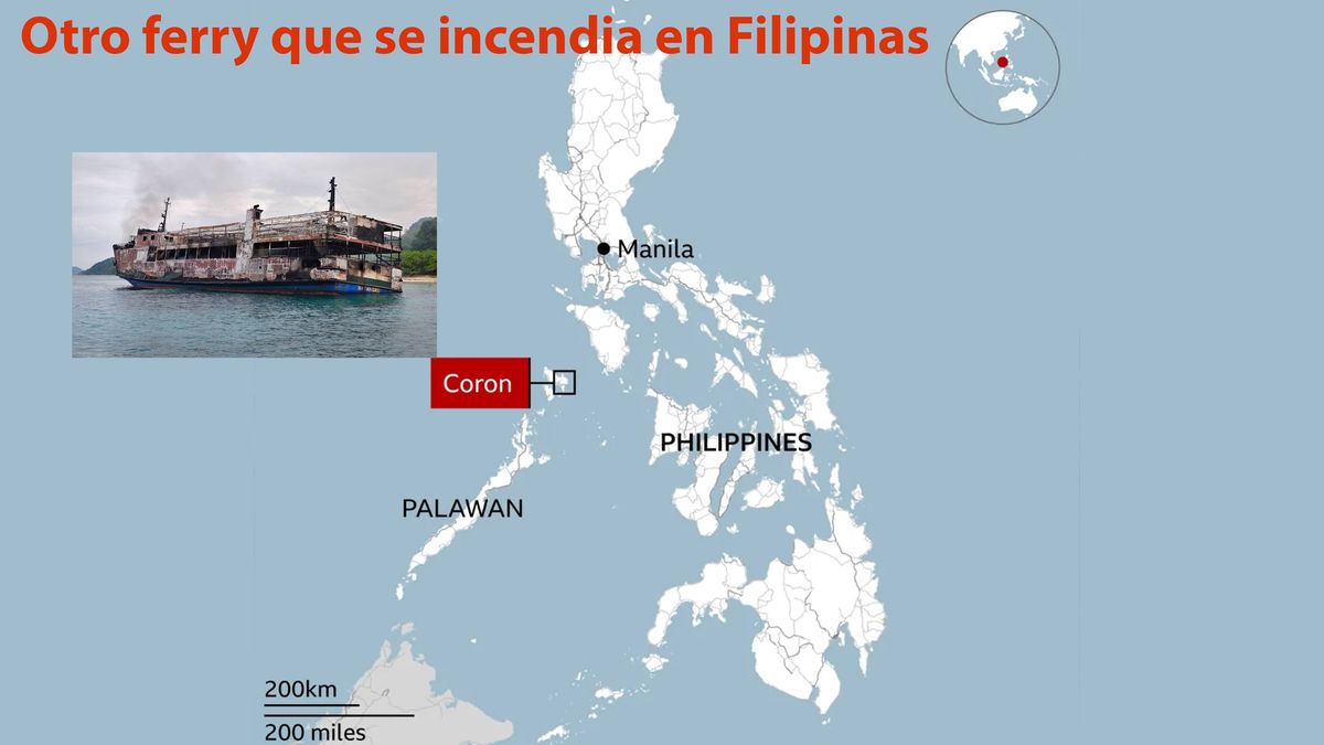 Otro ferry se incendió en Filipinas con muertos y desaparecidos. (Foto: A24.com)