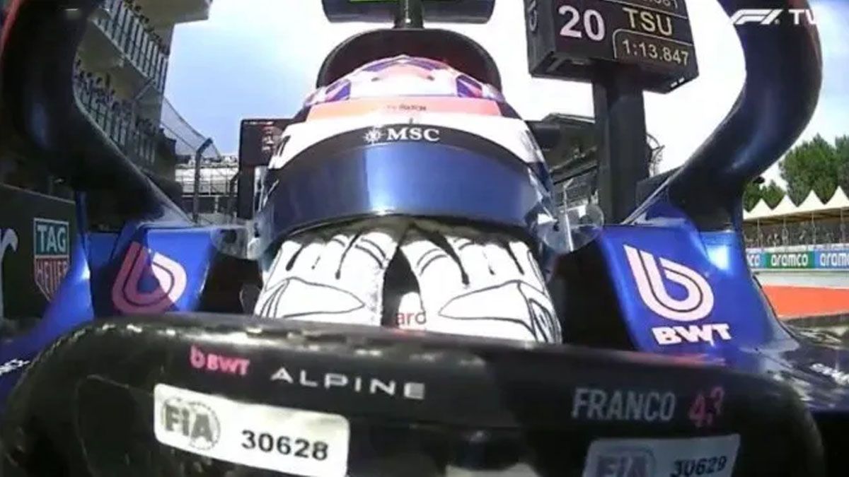Colapinto tenía todo para pasar a la seguna Qualy el sábado. Pero la caja de su horrible Alpine se trabó en plena calle de boxes. (Foto: F1)