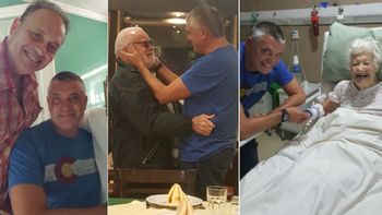 Emotivo reencuentro familiar de Augusto Tartúfoli con su hermano que vive en Estados Unidos