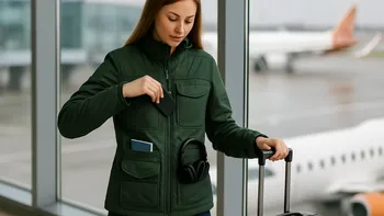 La campera con 16 bolsillos que promete aliviar el equipaje de mano en los viajes
