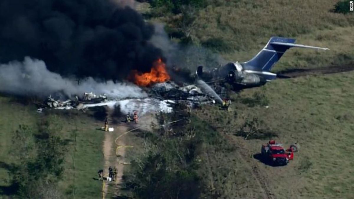La aeronave se prendió fuego poco después de que los pasajeros pudieran ser rescatados.&nbsp;