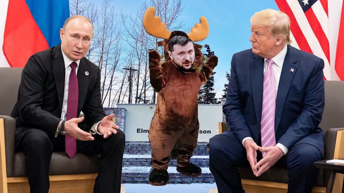 Una visita inesperada en la cumbre entre Putin y Trump de este viernes en Alaska. (foto: A24.com)