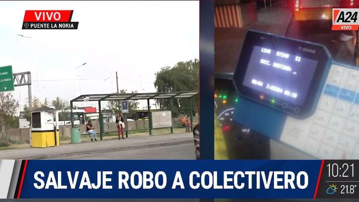 Puente La Noria: paro por un salvaje ataque y robo a un chofer. (Captura de Tv)