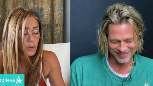 El reencuentro por videollamada de Jennifer Aniston y Brad Pitt