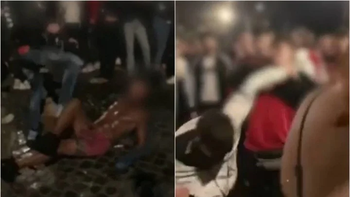 Filmaron una brutal agresión a patadas de un grupo de jóvenes a un indigente