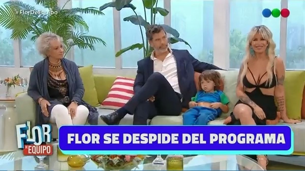 Florencia Pe&ntilde;a se despidi&oacute; de Flor de equipo junto a su pareja, el hijo de ambos y su mam&aacute;.&nbsp;
