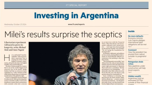 Logros, riesgos y un interrogante: el análisis del Financial Times sobre los 11 meses de gestión de Milei