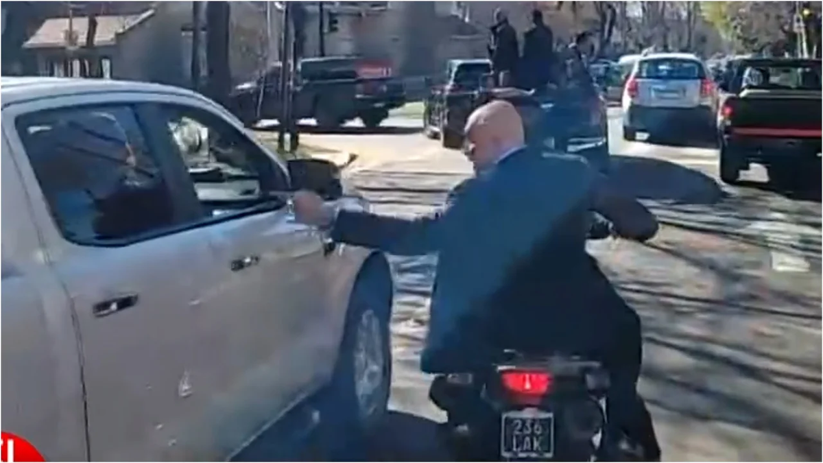 José Luis Espert después de los incidentes. (NA). 