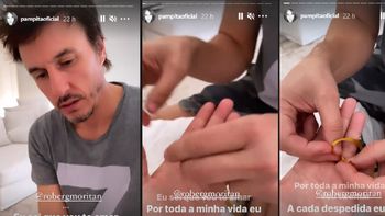 Alianza afuera: el tierno anillo de cinta que le hizo Moritán a Pampita
