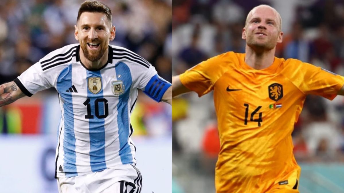 Lionel Messi y Davy Klaassen. La Argentina y Países Bajos se enfrentan por un lugar en semifinales (Foto: archivo).