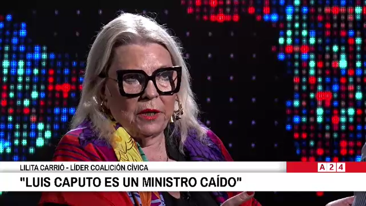 Elisa Carrió con Novaresio: "Caputo es un ministro caído, no tiene autoridad para hablar"