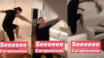 Alocado festejo de Alex Caniggia por el triunfo de su hermana