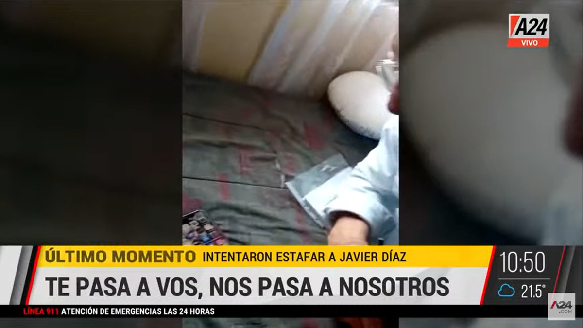 Estafas por Whatsapp: un periodista de A24 evitó que logren hackearle la cuenta desde la cárcel (Foto: captura de TV A24).