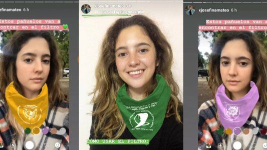 Quiénes son los jóvenes que crearon el filtro de Instagram para usar el pañuelo verde del aborto legal