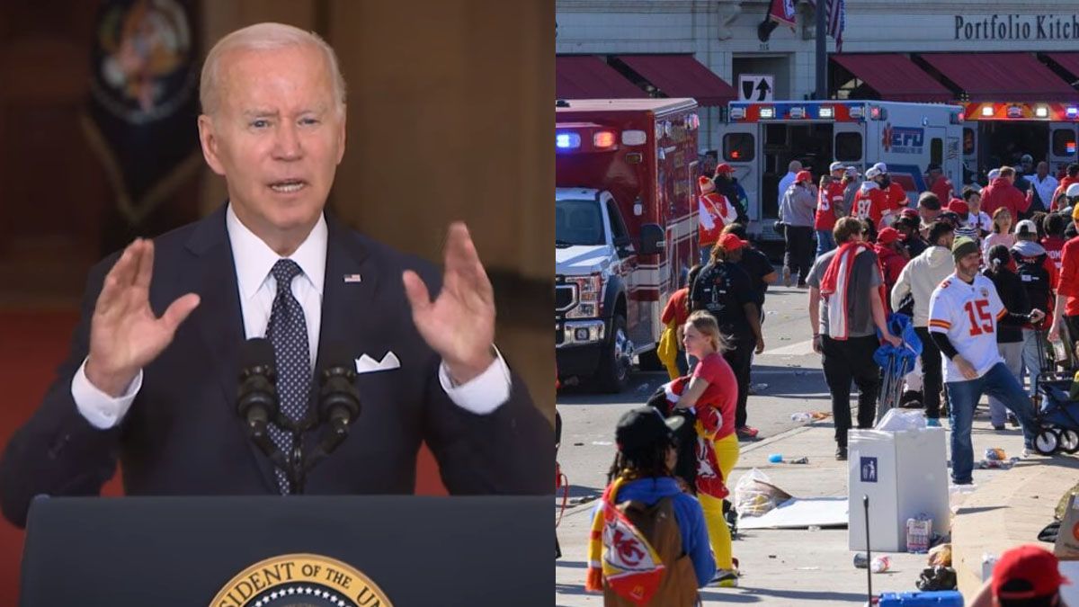 Joe Biden pide un mayor control de armas tras la tragedia en el festejo de los ganadores del Super Bowl. (Foto: A24.com)