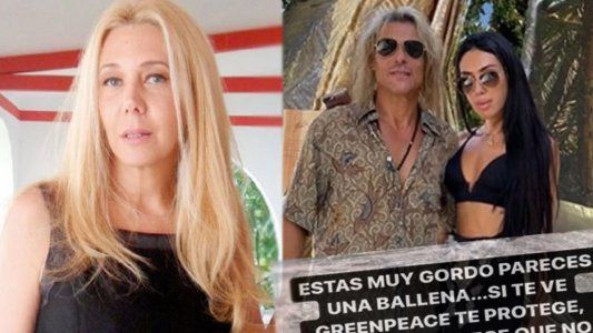 Mariana Nannis publicó una foto del Pájaro Caniggia, lo trató de gordo e hizo un polémico comentario sobre su novia, Sofía Bonelli