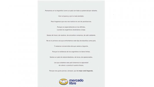 Mercado Libre no se quiso quedar afuera del debate: solicitadas en los diarios y un spot antigrieta