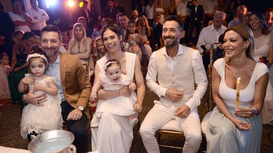 Las imágenes del bautismo de Lupe, la hija de Mariana de Melo