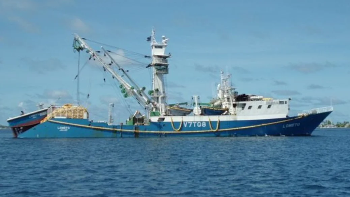 Lometo: el barco chino que realizó el rescate. (Foto: NA)
