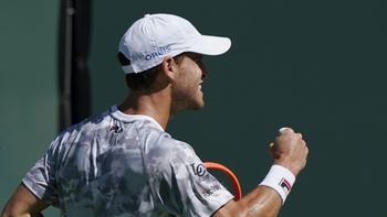 Gran triunfo del Peque Schwartzman en Indian Wells para llegar a cuartos de final