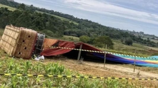 Cayó un globo aerostático en Brasil: al menos un muerto y una decena de heridos