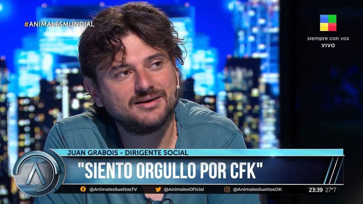 Juan Grabois en Animales Sueltos confirmó que quiere ser candidato a Presidente (Foto: captura América TV).