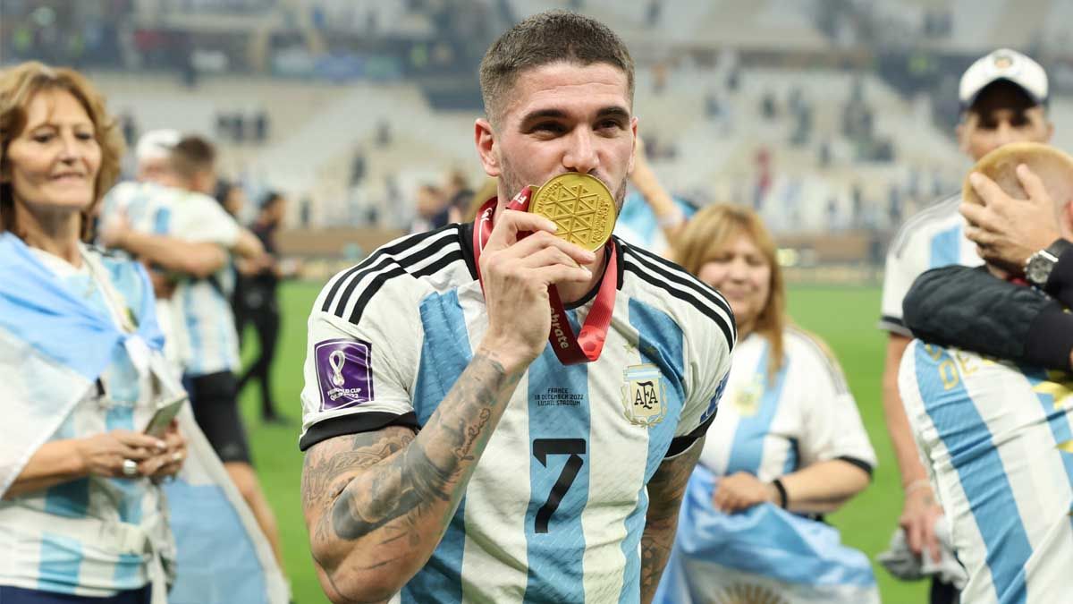El nuevo tatuaje de Rodrigo De Paul de campeón del mundo con la Selección Argentina