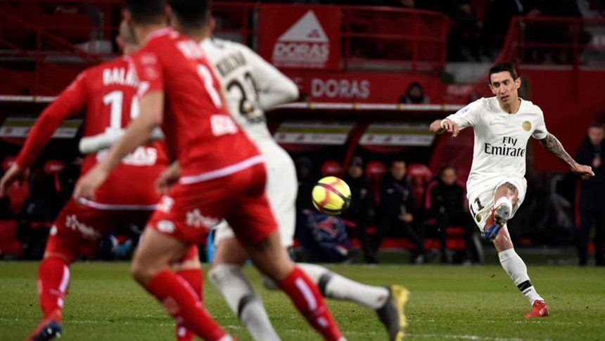 Ligue 1: Di María anotó un golazo de tiro libre en la goleada 4 a 0 ante Dijon
