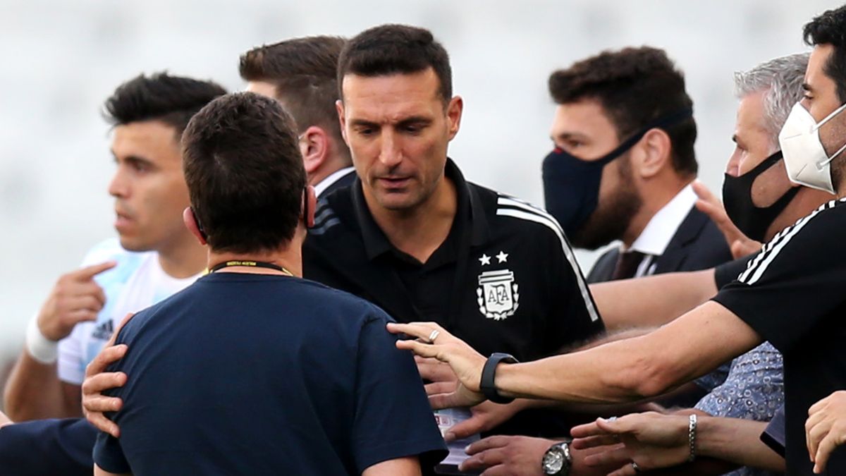 Scaloni se mostró con bronca por lo que pasó.