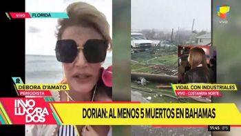 Máxima tensión: la periodista presente con su hija en medio del Huracán Dorian